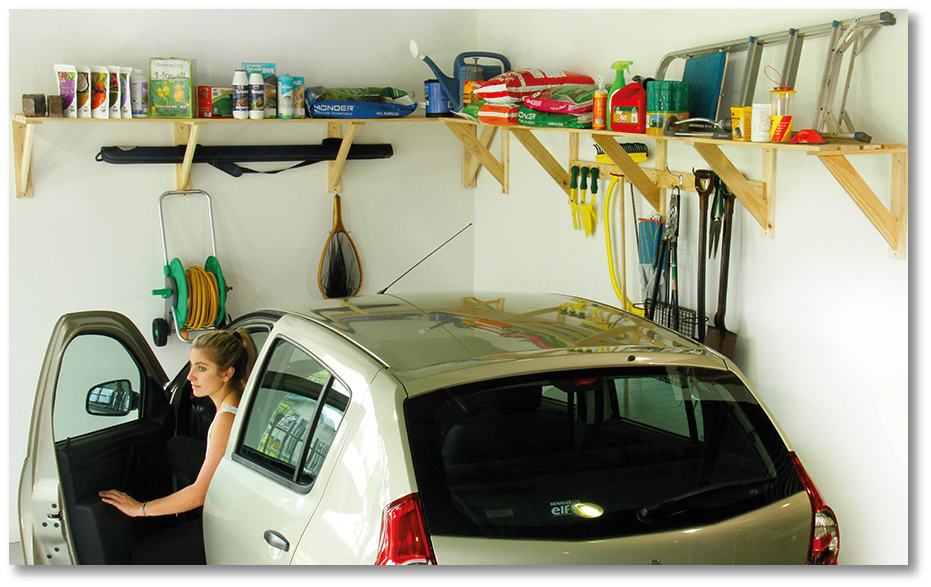 heavy duty diy flat pack shelving in garage